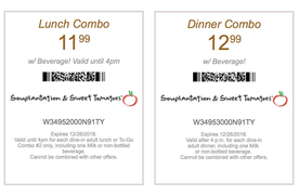 Lunch or Meal Combo Discount codes for Adorable Tomatoes photo regarding Souplantation Printable Coupons identify Lunch or Meal Combo Coupon codes for Lovable Tomatoes