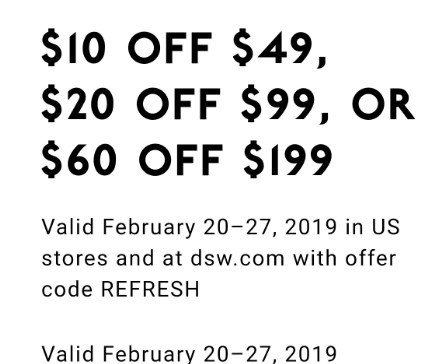 20 off of 49 dsw