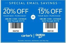 Coupon rabais carter's oshkosh cheap