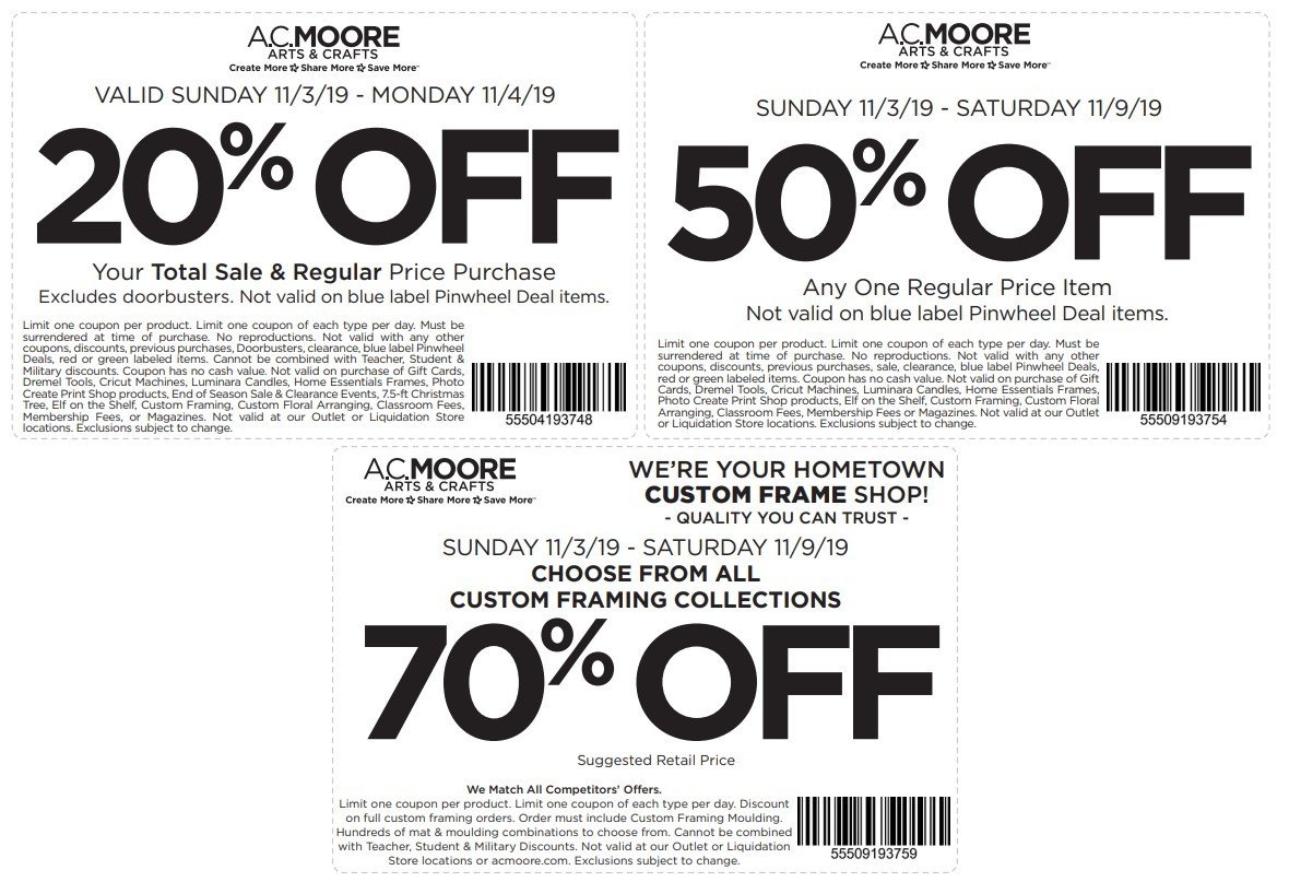 Entire Store 25-50% Off at A.C. Moore | Los Angeles Coupons | Daily Draws, Coupons, Contests and ...