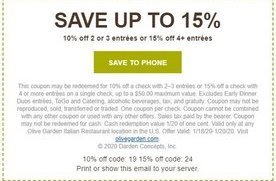 Save Up To 15 Off At Olive Garden San Jose Coupons Daily
