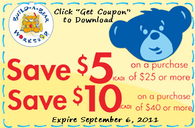 Printable Coupon: 3 DAYS LEFT Save $5 to $10 at Build-A-Bear ...