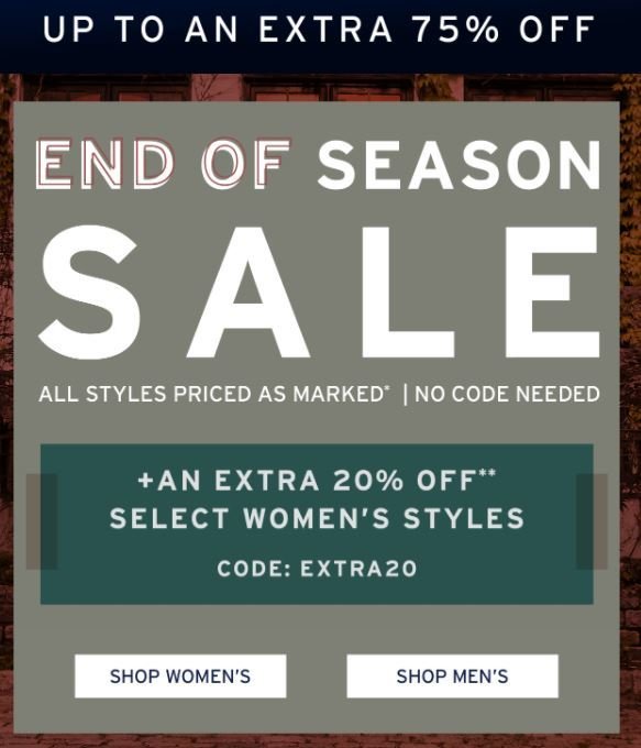 End of Season Christmas Sale at Rockport Wilmington Coupons Daily