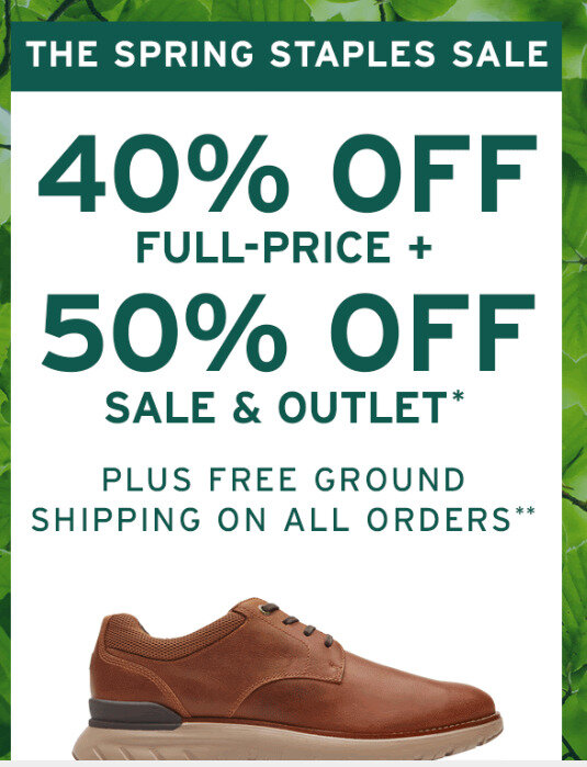 40 50 Off at Rockport Wilmington Coupons Daily Draws, Coupons