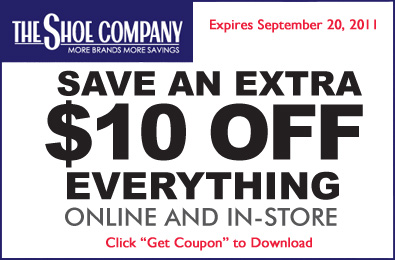 Shoe clearance company coupons