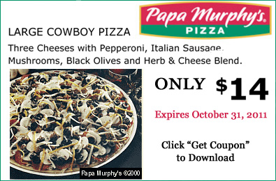 Papa Murphy- Large Cowboy Pizza