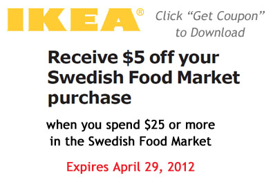 Printable Coupon: $5 Off Your Swedish Food Market Purchase of ...