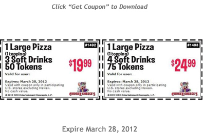 Chuck E. Cheese's Coupons | San Jose Coupons | Daily Draws ...