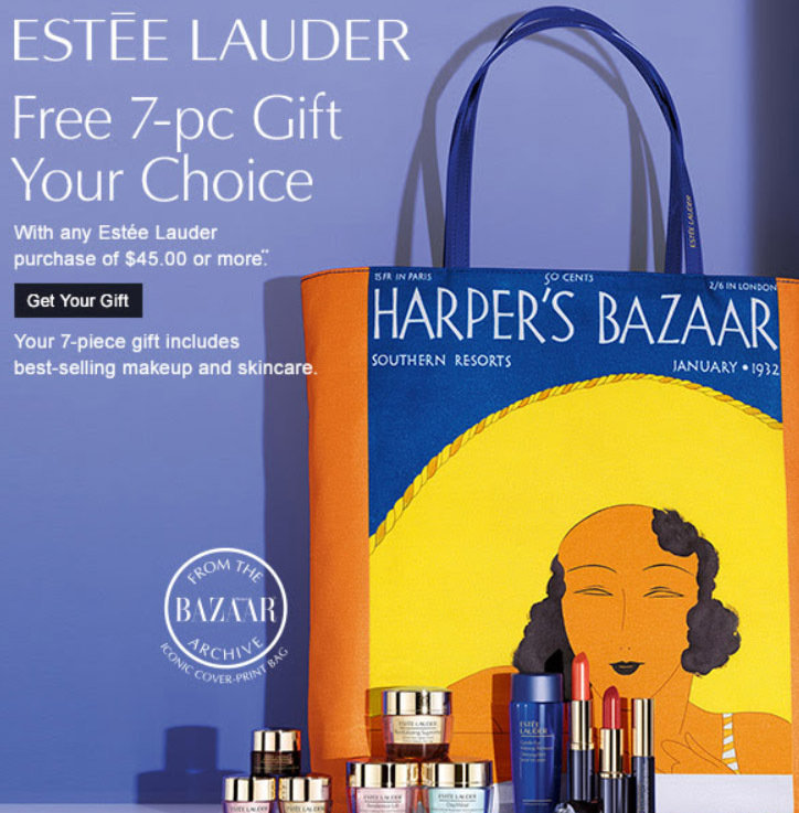 FREE 7 pc Estee Lauder Gift Set With 45 Brand Purchase Bon Ton Stores 
