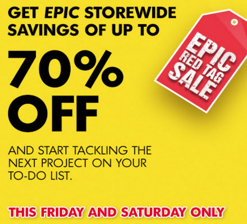 Epic Red Tag Sale Friday & Saturday at Home Hardware | Toronto Coupons ...