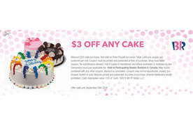 Baskin robbin cake coupon
